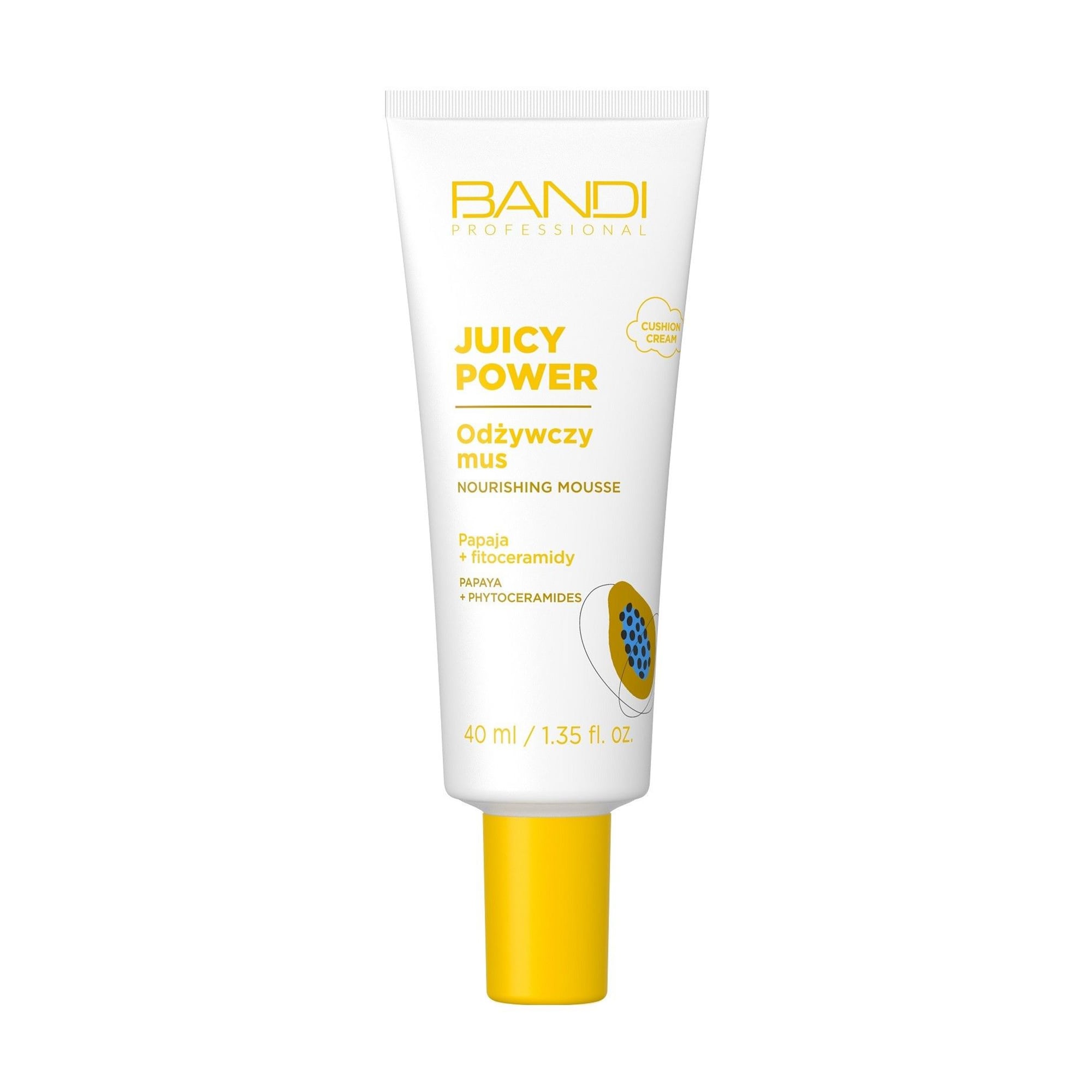 Живильний мус для обличчя Bandi Professional Juicy Power Nourishing Mousse Papaya + Phytoceramides, 40 мл